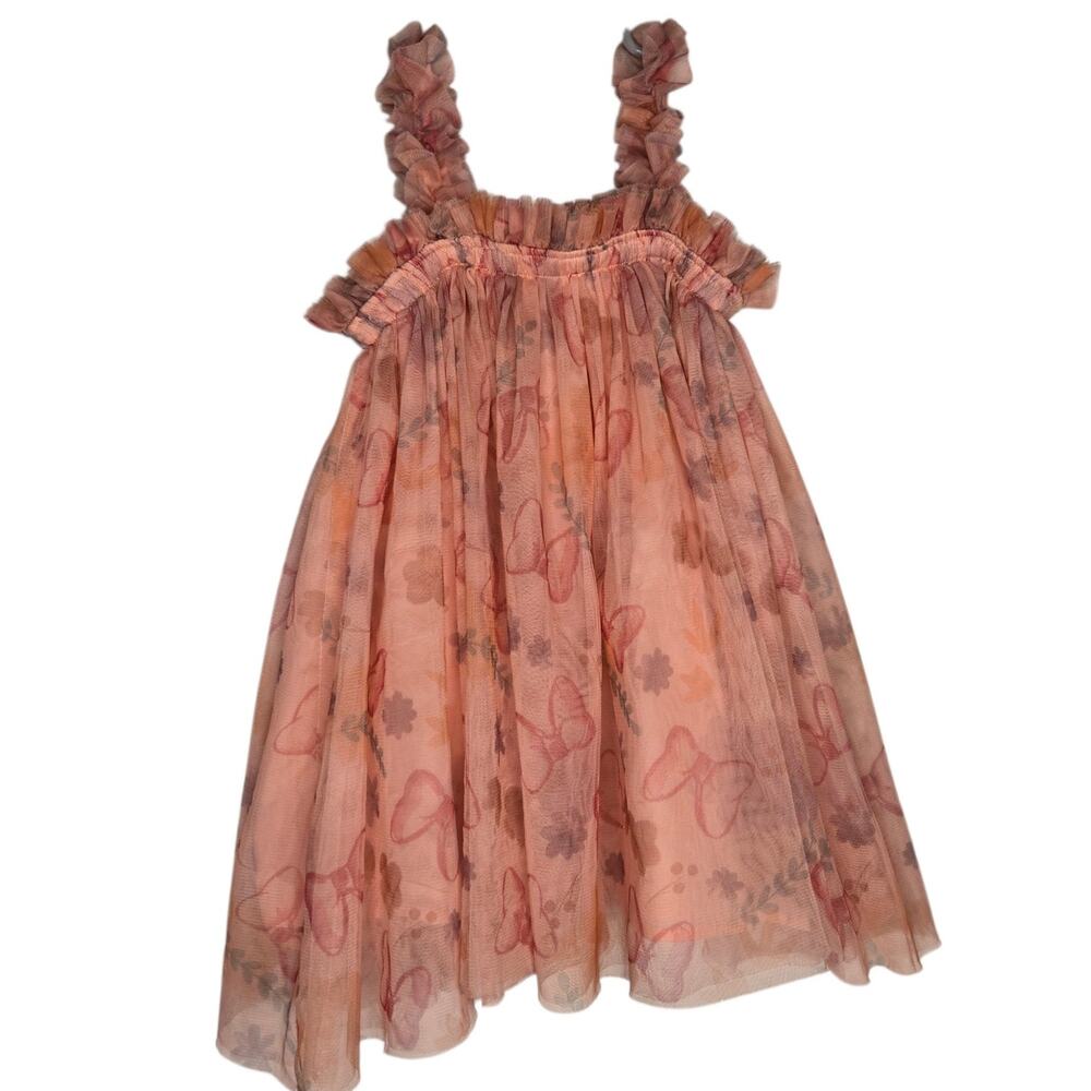 Disney Junior Minnie Tulle Party Dress Pink Birthday Girly Princess Girl 3T